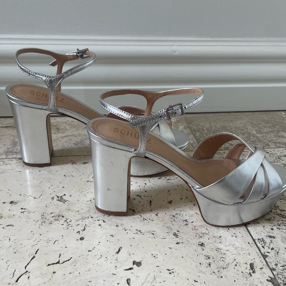 SCHUTZ Keefa Sandal Silver Platform